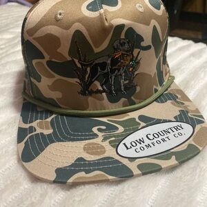 Green and Tan Camouflage Snapback Hat